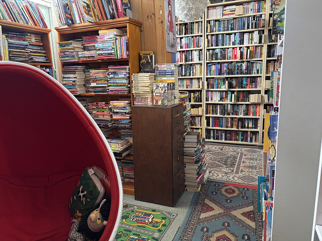 The children's book section of Canty's Bookshop